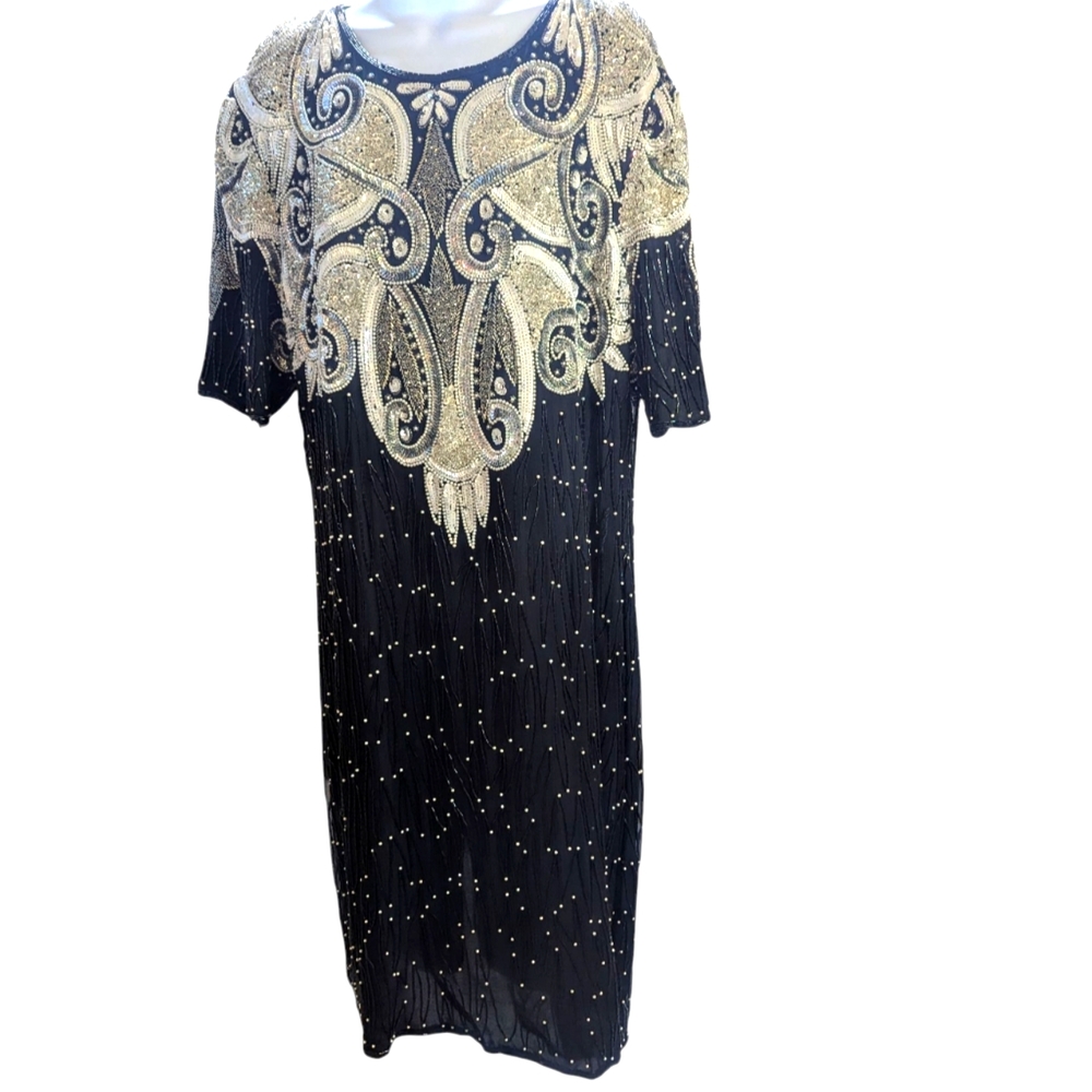 Vintage Jakelin Designs silk embellished Dress